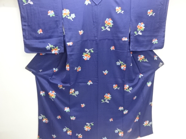 椿模様小紋着物